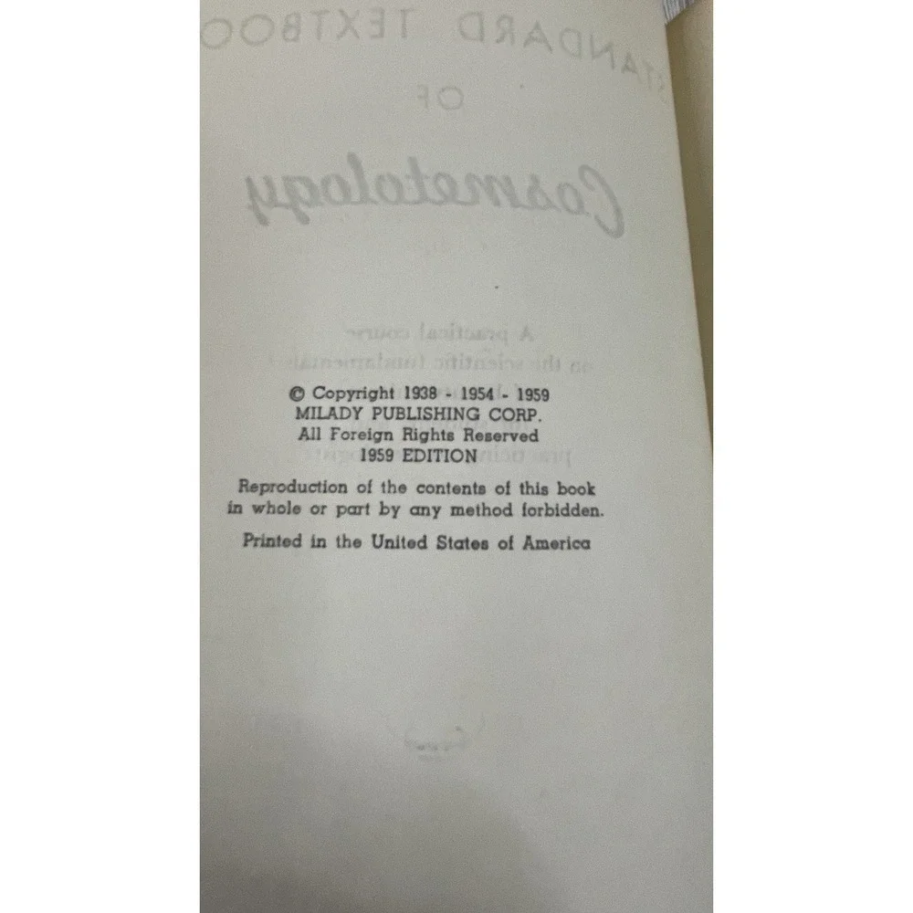 VTG 1959 Standard Textbook Cosmetology Cape Girardeau School of Beauty Culture